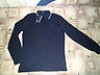  BNWT Mens Fred Perry Long Sleeve Navy Cotton Polo Shirt Size L 