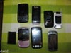  Lot of Eight Used for Parts Smart Phones Flip Phones Blackberry LG Etc 