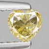  0 24cts Heart Fancy Yellow Natural Loose Diamond 