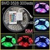  LED Strip 5M 3528 SMD 300LED 12V RGB None Waterproof Fairy Light IR Remote CA 