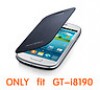  Navy Blue Brushed Flip Case Battery Cover for Samsung Galaxy SIII Mini I8190 LS 