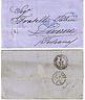  Spain 1873 Postage Paid Cover Barcelona to Livorno Italy Railway Ambulant TPO 