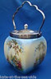  Lancaster Sons of Staffordshire English Garden Art Deco Biscuit Barrel 