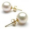  7mm 9K Gold Filled Pearl Stud Earrings E577 