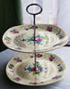  Vintage 1959 1960 Midwinter Stylecraft 'Fashion Shape' 2 Tier Cake Stand 