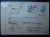  Spain Espana 1942 Censored Envelope 3 Stamps Postmarked Sevilla 