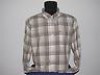  BNWT Wrangler Men's Shirt Beige Brown Checked Size XL 