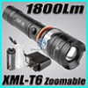  Zoomable 1800 Lumens CREE XML T6 LED 3 Mode Flashlight Torch AC Charger A3 