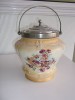  Vintage Victorian Biscuit Barrel with E P N s Lid 