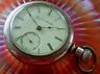  Elgin 17J Size 18 Pocket Watch with Open Face Duber Silverode Case Runs 