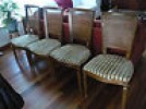  4 Chaises En Bois Lot 