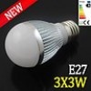  10 Pcs 9W E27 Energy Saving LED 3 x 3W Light Lamp Bulbs Lighting Cool White Z76 