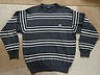  Fred Perry Mens Jumper Cardigan Top Medium Striped VGC Designer 