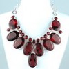  Huge Garnet Oval Crystal Laitbradore Stone Silver Necklace 21