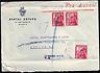  Spain 1949 Registered Air Logo Cover from Madrid to London MI 967 Stamp Pair 