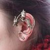  E1218 Gothic Punk Wind Temptation Dragon Cuff Stud Clip Earring 1pc 