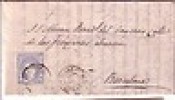  HP 34 Carta Completa Valls Tarragona 1871 Fechad Negro 