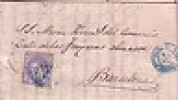  HP 34 Carta Completa Valls Tarragona 1870 Fechador Azul 