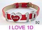  I Love 1D One Direction Bracelet Swarovski Crystal Red Letter Wristbands D2 