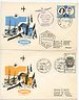  Belgium Spain 1962 2 Sabena 1st Flight Covers Brussels Malaga 