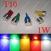  T10 1 Watt High Power Bulbs Side Car Light Lamp 194 W5W LED Wedge White Red 12V 