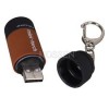  Rechargeable Mini Torch Lighting USB Mini LED Torch Lamp Pocket Flashlight Brown 