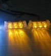  2x3 LED Car Truck Auto Flash Strobe Light Amber 