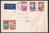  Morocco 1946 Cover Circ Air Mail from Nador to Alicante 5 Stamps RARE 