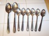  8PC International Silverplate Flatware Serving Teaspoons Friendship Medality 