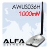  1000mW Alfa Network AWUS036H USB Wireless G WiFi Adapter 5dBi Antenna RTL8187L 