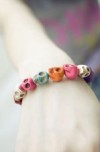  Korean Fashion Style Color Skull Stretch Bracelet 