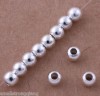  100 Pcs Silver Plated Loose Spacer Beads Findings Bracelets Necklace Charms 5mm 