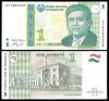  Tajikistan 1 Somoni 1999 P 14 UNC 