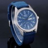  AK Homme Army Style Blue Canvas Band Date Day Display Quartz Wrist Watch Gift 