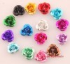  100pcs Mixed Rose Flower Aluminum Jewelry Making Spacer Beads 6mm for Bracelet 