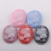  20pcs Resin Cat Rose Flower Flatback Scrapbooking Craft Mix Color 25x18mm C2047 