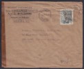  Spain 1942 Perfin on Censored Cover to USA Interesting 