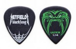  Metallica James Hetfield Black Fang 1 14 mm Guitar Pick 2010 Tour 