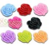  80 Mixed Resin Flower Craft Ornament for Scrapbook 