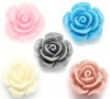  100 Mixed Resin Flower Embellishments Jewelry Making Findings 14x6mm 1 2