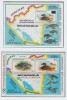  759 Nicaragua 1980 Endangered Species 2 Souvenir Sheets UM Olympic Map 