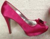  Monsoon Loire Pink Satin Shoe 4 37 