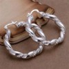  Free Shipping Wholesale Sterling Solid SILVER0 Elegant Twist Earrings WE133 Box 