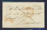  Spain 1849 Folded Pre Philatelic Letter Reus to Barcelona 12638 