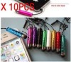  10 Mini Color Metal Touch Screen Stylus Pen for Apple iPhone4 4S 3G iPods TOUCH5 