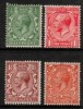  GB GV 1924 Block Cypher to 2D SG418 SG421 Mounted Mint 