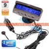  LCD Alarm Clock Car Thermometer Digital Temperature Display Indoor Outdoor 