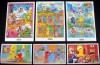  Sesame Street Stamps Big Bird Cookie Monster Jim Henson Collection 6 dif Sesst 