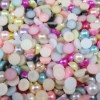  200pcs New Mix Colors Half Pearl Bead Flat Back 6mm Scrapbook for Craft Flatback 