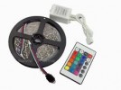  DC12V 5M 3528 SMD RGB Flexible LED Strip Light 24 Key IR Remote Controller Hot 